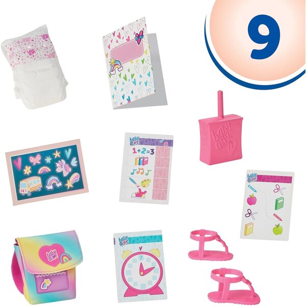 Baby Alive Time for School 30,5 cm große Puppe mit blonden Haaren, Spiel für Kinder ab 3 Jahren