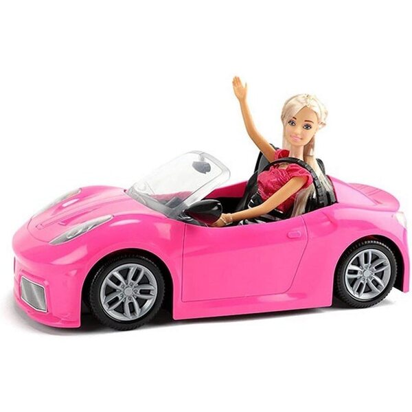 Teenagerpuppe Lauren mit rosa Cabrio - Spiel für Kinder ab 3 Jahren Toi-Toys