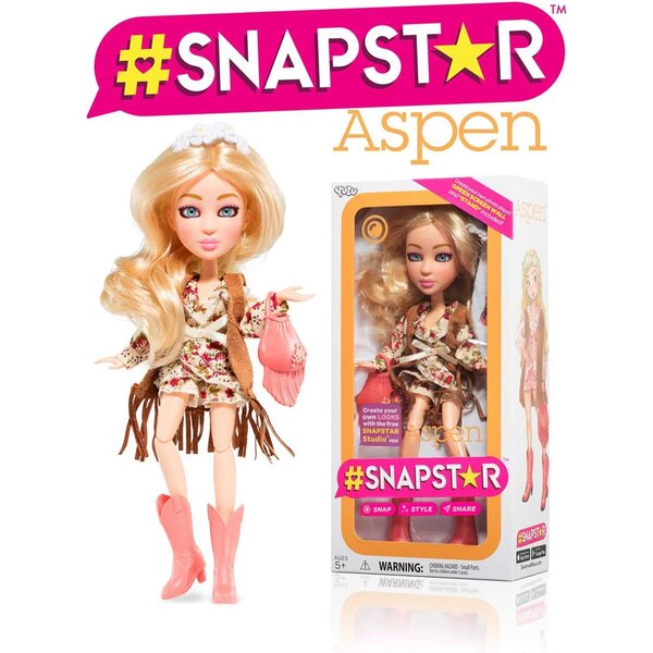 Snapstar Aspen Fashion Doll 25 cm με αξεσουάρ και App Studio
