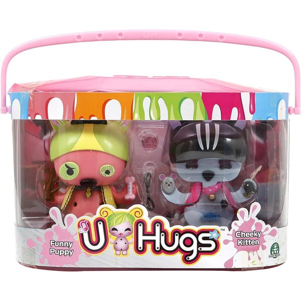 Giochi Preziosi U-Hugs Puppe Katze + Hund 13 cm mit anpassbarem Zubehör
