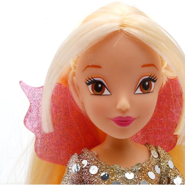 Winx Fairy Shine Stella - Pupa con abito glitterato, ali rimovibili e articolazioni