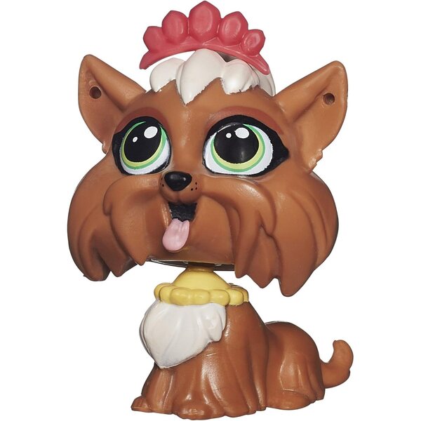 Littlest Pet Shop Terri Bowman Yorkie met bobbelkop en versieringen