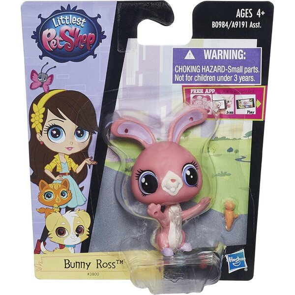 Littlest Pet Shop Bunny Ross con movimento testa e accessorio Deco Bit