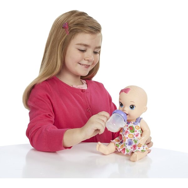Baby Alive Sips 'n Cuddles trinkende und nässende Puppe im blonden Kleid