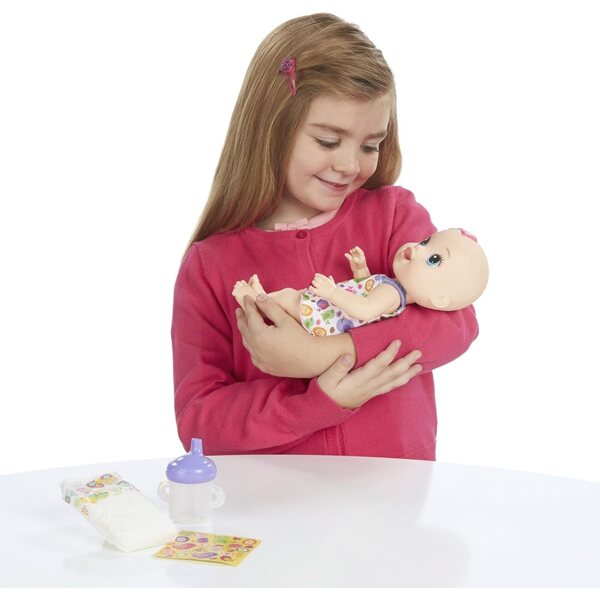 Baby Alive Sips 'n Cuddles trinkende und nässende Puppe im blonden Kleid