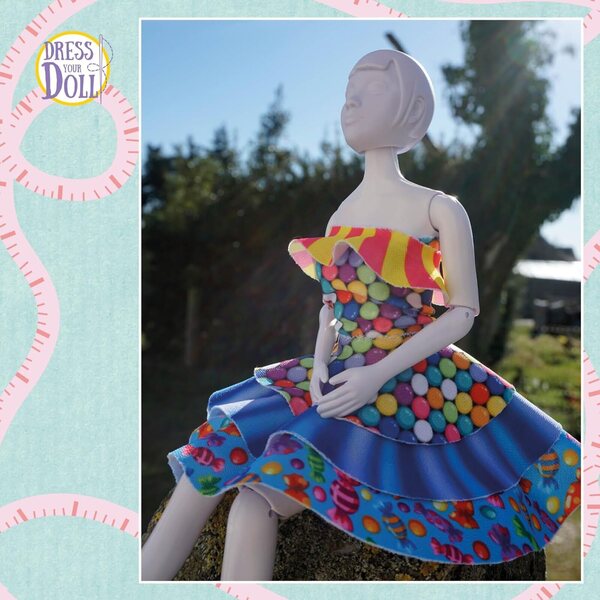 Maggy Candy Couture Outfit-Set für Puppen – einfaches Nähset für Anfänger