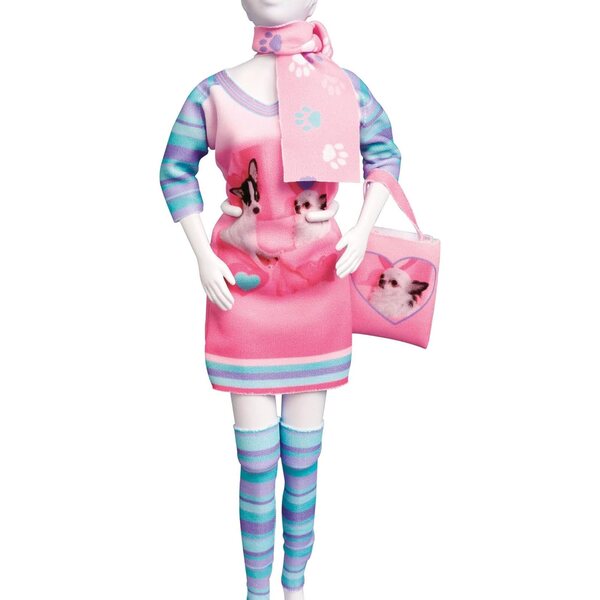 Vervaco Couture Nähset für 29 cm große Puppen – kreatives Sally-Chihuahua-Outfit