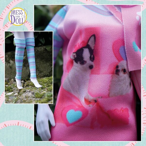 Vervaco Couture Nähset für 29 cm große Puppen – kreatives Sally-Chihuahua-Outfit