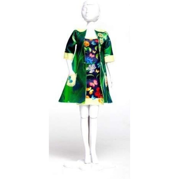 Dress Your Doll Kit per cucito principianti - Moda bambole con stoffa stampata 30x39 cm