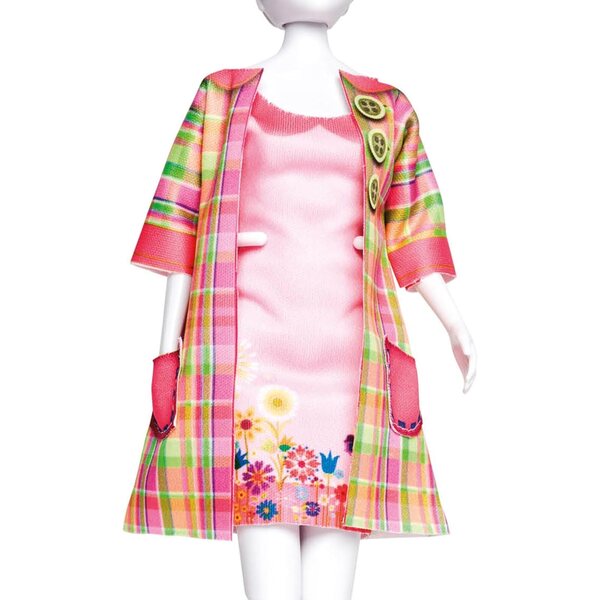 Dress Your Doll Nähset mit Stoffkleid für Modepuppen 30x39 cm