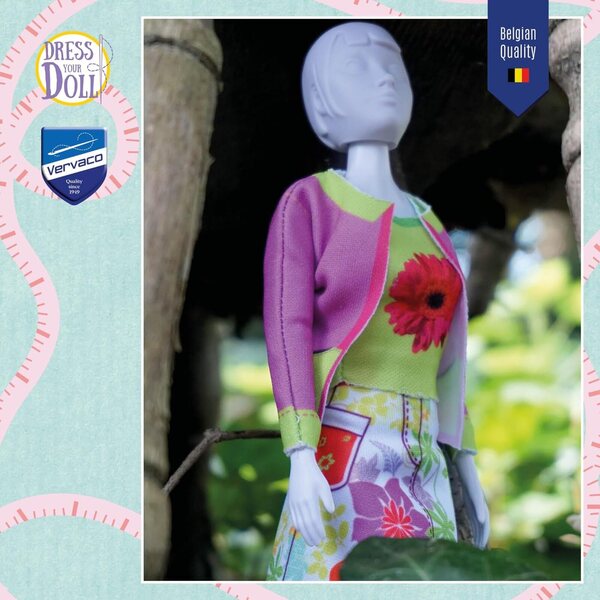 Dress Your Doll Level 2 – Kreativset zum Nähen von Kleidung für Candy Flower-Puppen