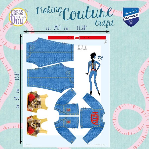 Vervaco Dress Your Doll Kit: Puppenkleidung nähen lernen – Kreatives Hobby für Kinder