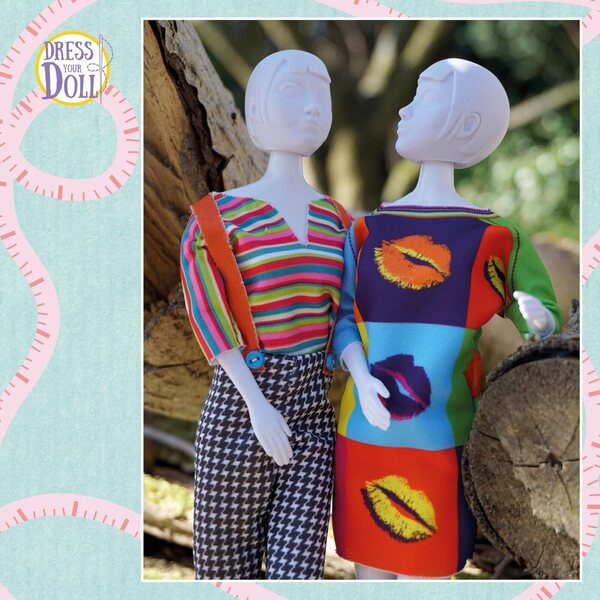 Set Couture Outfit Making Sally Kiss Vervaco per Creare Vestiti Facili per Bambole