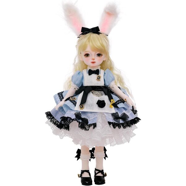 Oueneifs Yenny E 1/6 BJD Resin mit Hasenohren, Komplettset 27cm