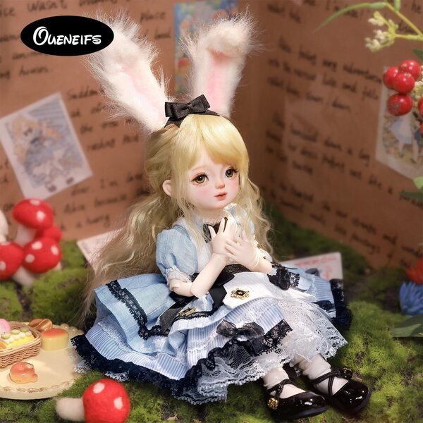 Oueneifs Yenny E 1/6 BJD Resin mit Hasenohren, Komplettset 27cm