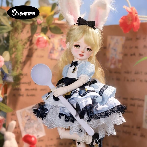 Oueneifs Yenny E 1/6 BJD Resin mit Hasenohren, Komplettset 27cm