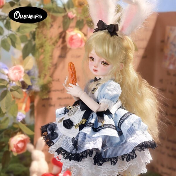 Oueneifs Yenny E 1/6 BJD Resin mit Hasenohren, Komplettset 27cm