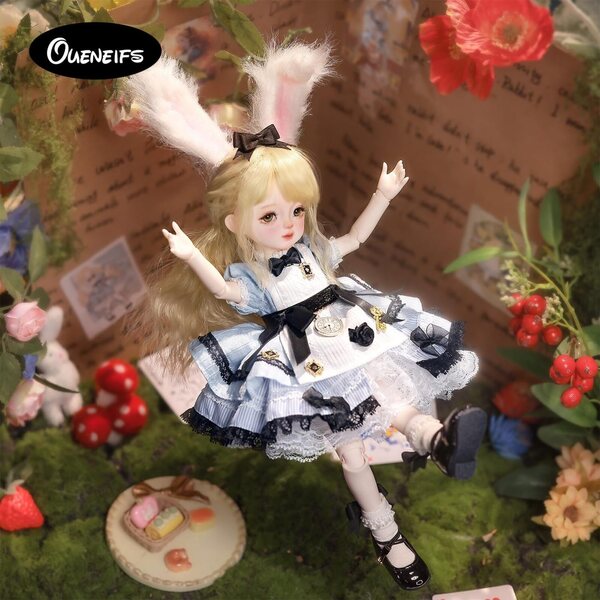Oueneifs Yenny E 1/6 BJD Resin mit Hasenohren, Komplettset 27cm