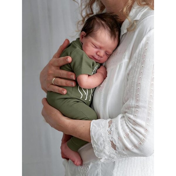 Anano Reborn Baby Doll Boy aus Silikon 45 cm Realistische Ganzkörper-Rebornpuppe