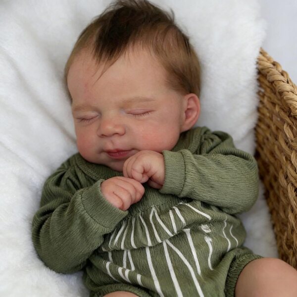 Anano Reborn Baby Doll Boy aus Silikon 45 cm Realistische Ganzkörper-Rebornpuppe