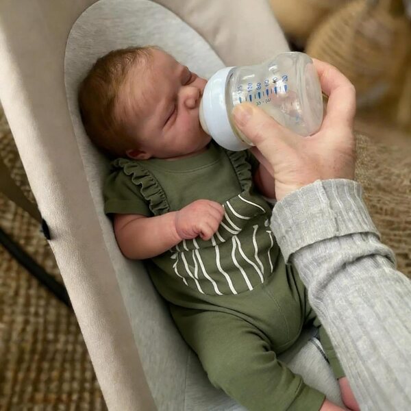 Anano Reborn Baby Doll Boy aus Silikon 45 cm Realistische Ganzkörper-Rebornpuppe