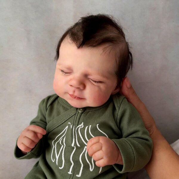 Anano Reborn Baby Doll Boy aus Silikon 45 cm Realistische Ganzkörper-Rebornpuppe