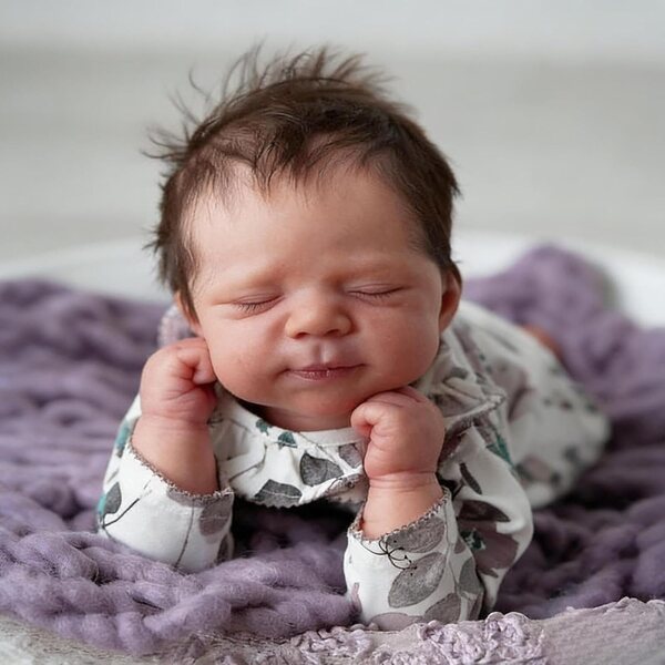 Anano Pupa Realistisches Neugeborenes Silikon Ganzkörper 45,7 cm Reborn Baby