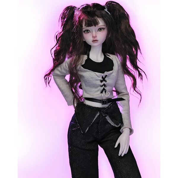 AMITD BJD-1/4 Harzpuppe mit oszillierenden Gelenken, künstlerisches Make-up und Kleid inklusive