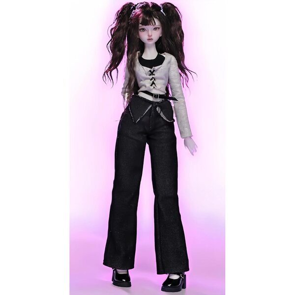AMITD BJD-1/4 Harzpuppe mit oszillierenden Gelenken, künstlerisches Make-up und Kleid inklusive
