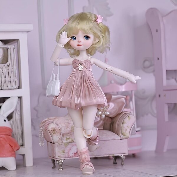 AMITD BJD Puppe 1/6 Kawaii 30 cm mit handgefertigter Kleidung und raffiniertem Make-up