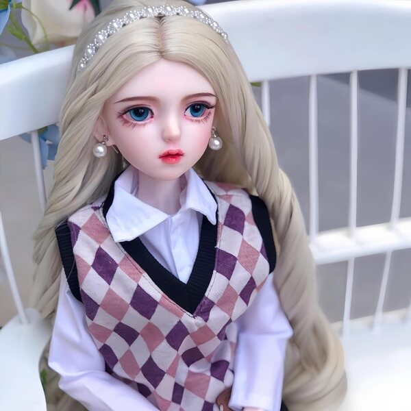 AMITD BJD 1/3 60 cm Puppe aus Harz mit handgefertigtem Outfit und beweglichen Gelenken