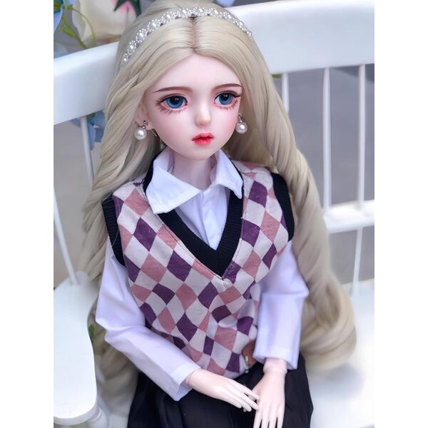 AMITD BJD 1/3 60 cm Puppe aus Harz mit handgefertigtem Outfit und beweglichen Gelenken