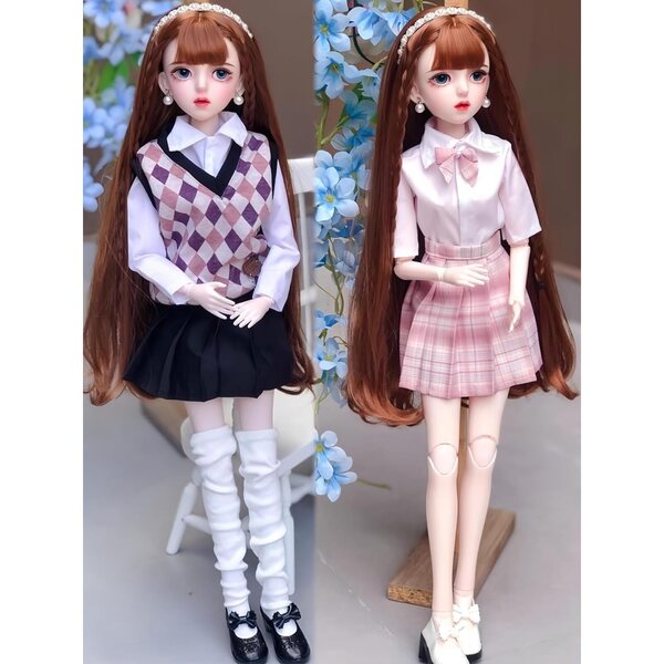 AMITD BJD 1/3 60 cm Puppe aus Harz mit handgefertigtem Outfit und beweglichen Gelenken