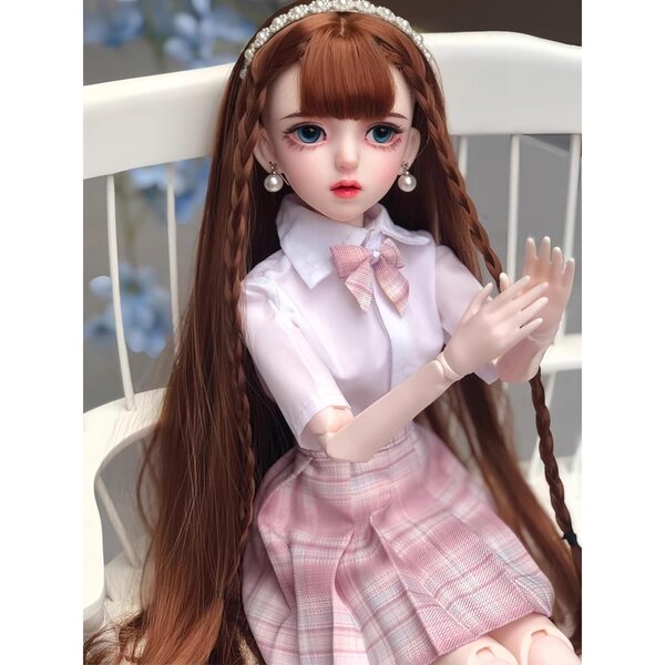AMITD BJD 1/3 60 cm Puppe aus Harz mit handgefertigtem Outfit und beweglichen Gelenken