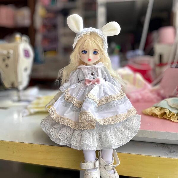 BJD 1/6 Kawaii Puppe 30 cm mit handgefertigter Kleidung und detailliertem Make-up