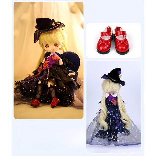 AMITD BJD Puppe 1/6 Kawaii 30 cm mit 28 Gelenken, Möbeln und handgefertigter Kleidung