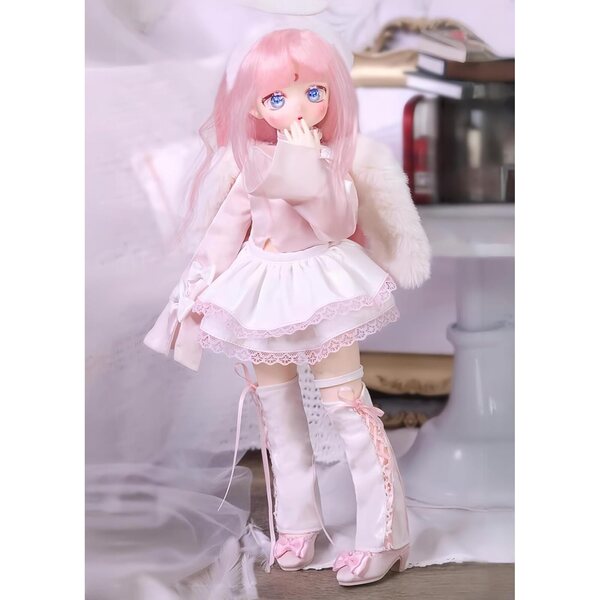 AMITD 1/4 BJD-Puppe aus Kunstharz mit mehreren Gelenken und komplettem Outfit