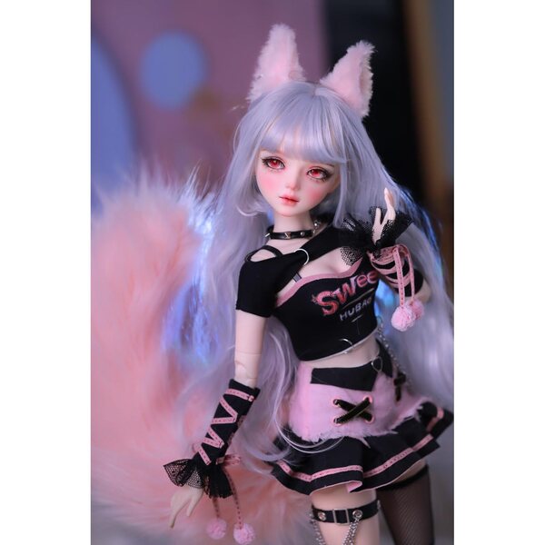 AMITD BJD Puppe 1/3, 56 cm, Fuchsmädchen mit 31 beweglichen Gelenken und handgefertigtem Make-up