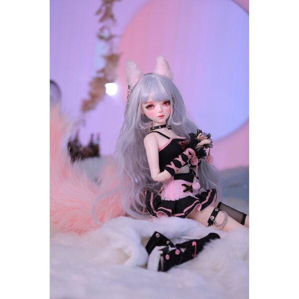 AMITD BJD Puppe 1/3, 56 cm, Fuchsmädchen mit 31 beweglichen Gelenken und handgefertigtem Make-up