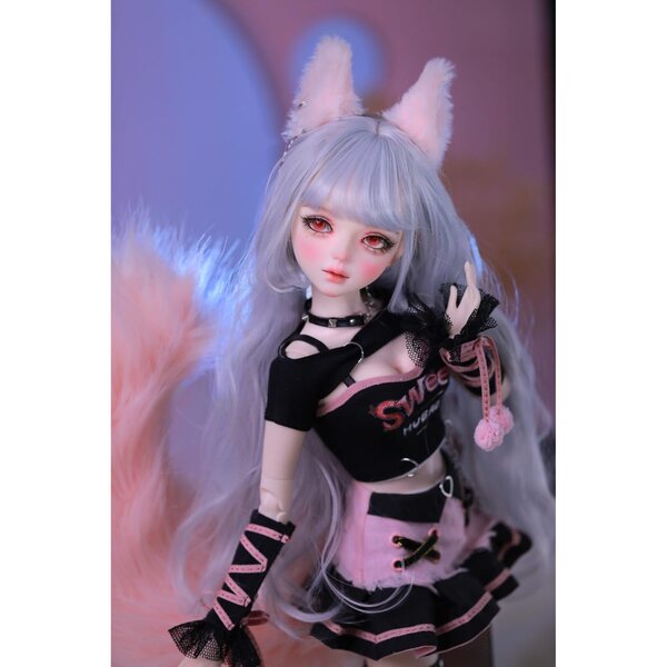 AMITD BJD Puppe 1/3, 56 cm, Fuchsmädchen mit 31 beweglichen Gelenken und handgefertigtem Make-up