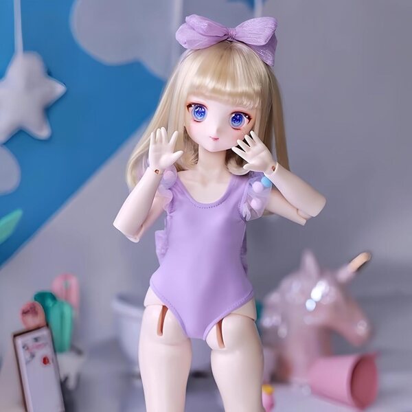 AMITD BJD 1/4 Harzpuppe mit rotierenden Gelenken und handgefertigtem Make-up