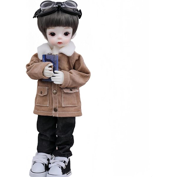 AMITD BJD männliche Puppe 1/6, handgefertigte Harzskulptur mit detailliertem Make-up