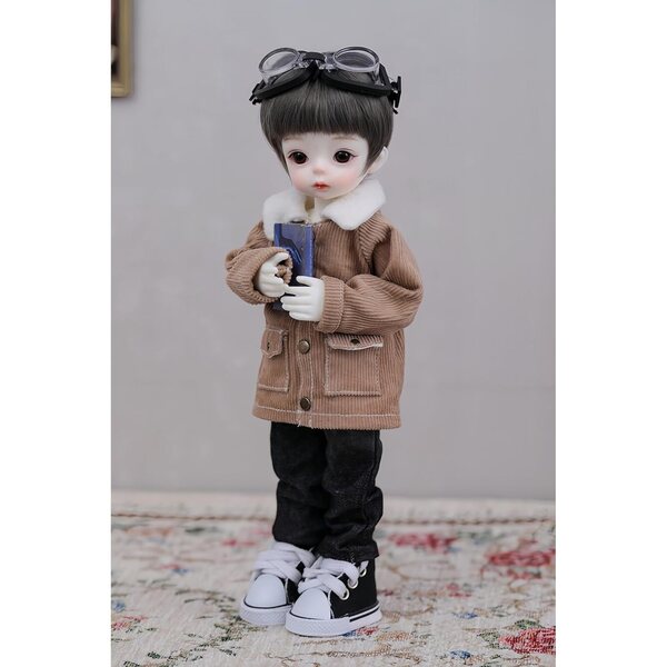 AMITD BJD männliche Puppe 1/6, handgefertigte Harzskulptur mit detailliertem Make-up