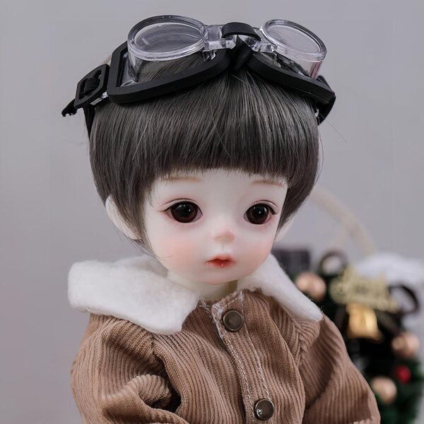 AMITD BJD männliche Puppe 1/6, handgefertigte Harzskulptur mit detailliertem Make-up