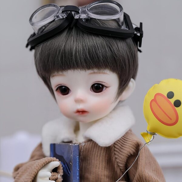 AMITD BJD männliche Puppe 1/6, handgefertigte Harzskulptur mit detailliertem Make-up
