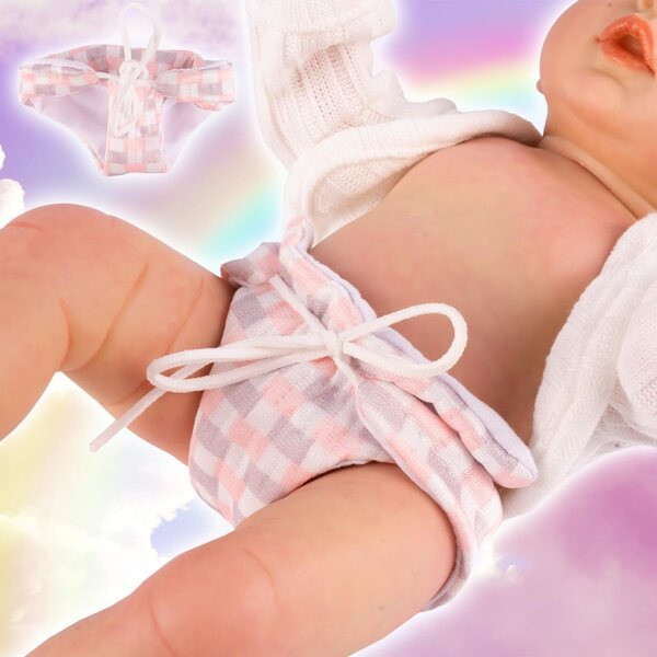 MalPlay Babypuppe 32 cm waterdicht met verwijderbare kleding, ideaal voor kinderen vanaf 3 jaar