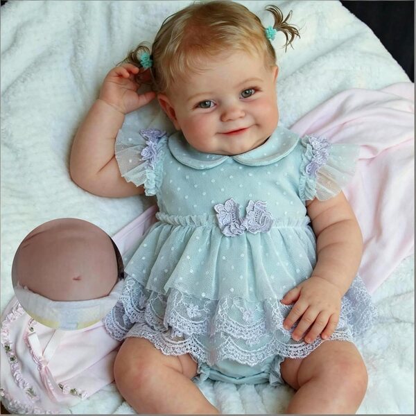 Anano Reborn Baby Doll Girl 20 Zoll Ganzkörper-Silikon lebensechte Puppe