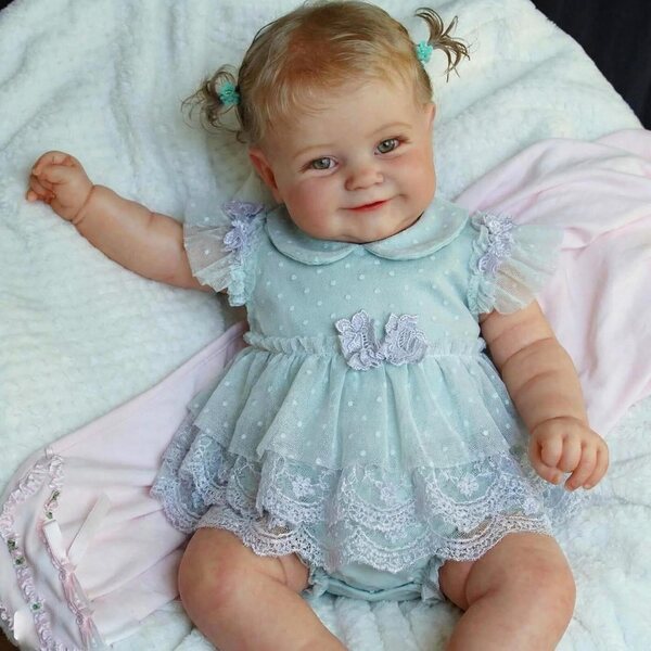Anano Reborn Baby Doll Girl 20 Zoll Ganzkörper-Silikon lebensechte Puppe