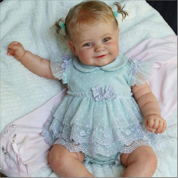 Anano Reborn Baby Doll Girl 20 Zoll Ganzkörper-Silikon lebensechte Puppe