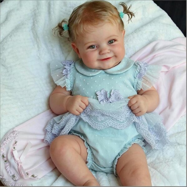 Anano Reborn Baby Doll Girl 20 Zoll Ganzkörper-Silikon lebensechte Puppe